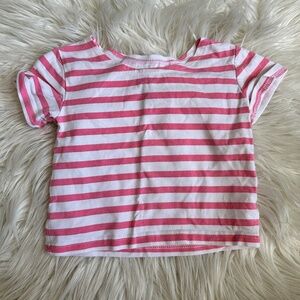June and January pink striped tee size 12/24 months // 3165